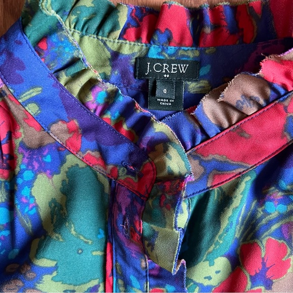 J Crew Blue Floral Sleeveless size 0 - Picture 4 of 7